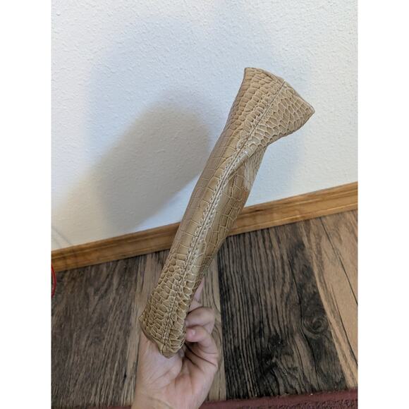 Nine west faux snakeskin hand bag purse snap closure - Picture 6 of 6